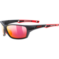 black mat / red